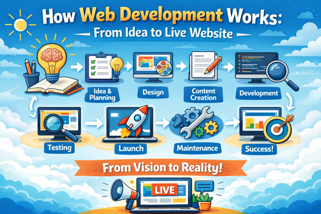 How Web Development Works: From Idea to Live Website
